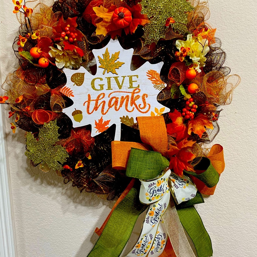 Thanksgiving/Fall Wreath 18”